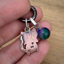 Load image into Gallery viewer, Wilfred the Kitty Copper &amp; Bamboo Coral Charm