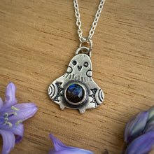 Load image into Gallery viewer, Steve, the Labradorite Pigeon Necklace / Choose your Chain Length!