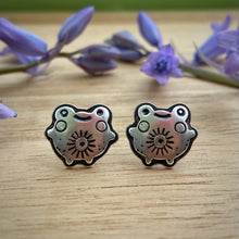 Load image into Gallery viewer, Layered Froggy Stud Earrings