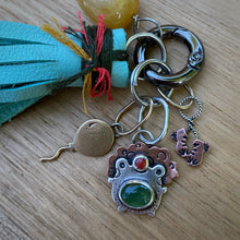 Load image into Gallery viewer, Chuckles the Clown Frog Green Serpentine Charm Set