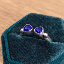 Load image into Gallery viewer, Double Lapis Lazuli Open Band Ring / Size 7.5 - 8