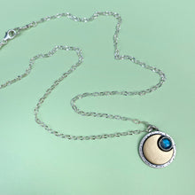 Load image into Gallery viewer, Mini Moon Necklace - Labradorite / 18” / Made to Order