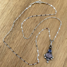 Load image into Gallery viewer, Kunzite &amp; Tanzanite Mini Statement Necklace / 19”