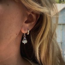 Load image into Gallery viewer, Double Rainbow Moonstone Earrings