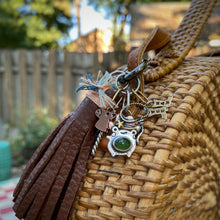 Load image into Gallery viewer, Annie the Cowgirl Frog Green Serpentine Charm Set