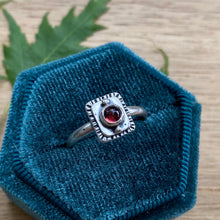 Load image into Gallery viewer, Garnet Rectangle Ring / Size 6.25