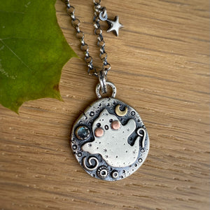 Labradorite Ghostie Pendant Necklace / 22”