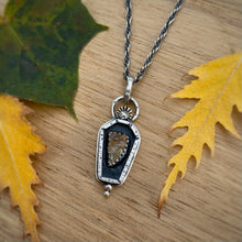 Load image into Gallery viewer, Citrine Coffin Necklace / 19”