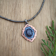 Load image into Gallery viewer, Star Sapphire Ornate Frame Necklace / 17”