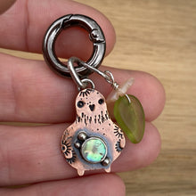 Load image into Gallery viewer, Jeff the Pigeon Copper &amp; Abalone Charm