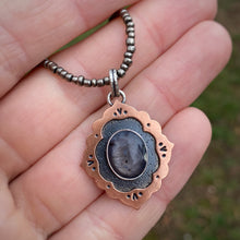 Load image into Gallery viewer, Star Sapphire Ornate Frame Necklace / 17”