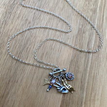Load image into Gallery viewer, Sunstone Peace Charm Necklace / 20”