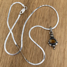 Load image into Gallery viewer, Citrine &amp; Pyrite Mini Statement Necklace / 16”