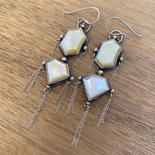 Load image into Gallery viewer, Mother of Pearl Fringe Earrings
