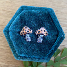 Load image into Gallery viewer, Mixed Metal Mushie Stud Earrings {B}