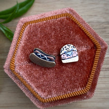 Load image into Gallery viewer, Hamburger &amp; Hot Dog Stud Earrings