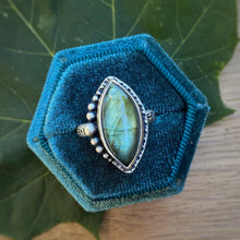 Load image into Gallery viewer, Labradorite Statement Ring / Size 8 - 8.25