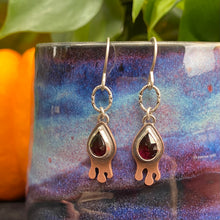 Load image into Gallery viewer, Garnet Drippy Dangle Earrings {B}