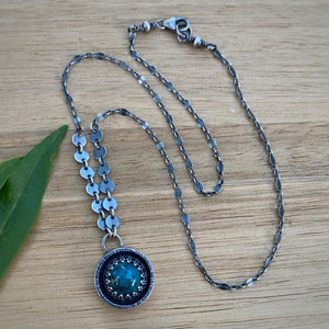 Mineral Park Turquoise Shadowbox Necklace / 15.75”