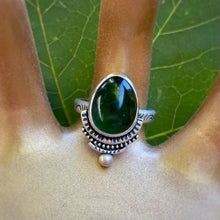 Load image into Gallery viewer, Green Serpentine Statement Ring / Size 8.75