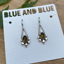Load image into Gallery viewer, Citrine Dotted Earrings