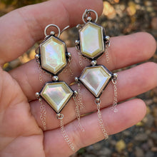 Load image into Gallery viewer, Mother of Pearl Fringe Earrings