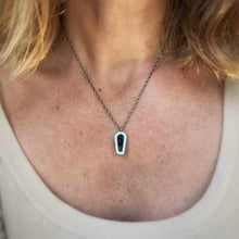 Load image into Gallery viewer, Black Onyx Reversible Undead Coffin Necklace / 18”