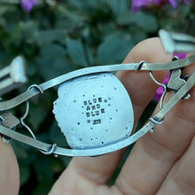 Load image into Gallery viewer, Chrysoprase &amp; Pyrite Moth &amp; Leaf Statement Cuff