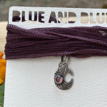 Load image into Gallery viewer, Fluorite &amp; Silver Moon Silk Choker
