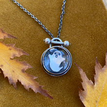 Load image into Gallery viewer, Trapped Ghostie Toggle Necklace {Mustard} / Choose Your Chain Length!