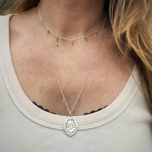 Load image into Gallery viewer, “Women Hold Up Half the Sky” Ornate Frame Necklace / 22”