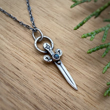 Load image into Gallery viewer, Labradorite Sword Necklace / 20”