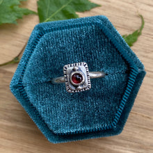 Load image into Gallery viewer, Garnet Rectangle Ring / Size 6.25
