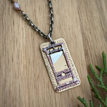 Load image into Gallery viewer, Guillotine Mixed Metal Statement Necklace / 28”