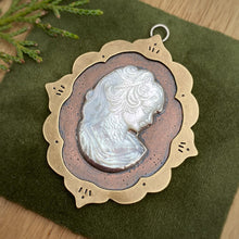 Load image into Gallery viewer, Mother of Pearl Cameo Copper &amp; Brass Wall Hanging {B}
