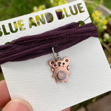 Load image into Gallery viewer, Pink Opal &amp; Copper Teddy Silk Choker {B}