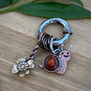 Benny the Snail Copper Charm