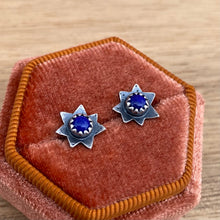 Load image into Gallery viewer, Lapis Lazuli Starburst Studs