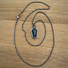 Load image into Gallery viewer, Aventurine Coffin Necklace / 20”