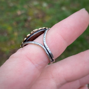 Green Serpentine Ornate Frame Ring / Size 7.25-7.5