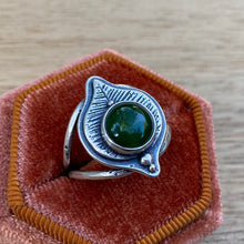 Load image into Gallery viewer, Jade Layered Leaf Ring / Size 8.5