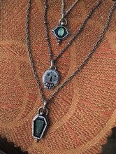 Load image into Gallery viewer, Synthetic Opal Evil Eye Necklace / 16”