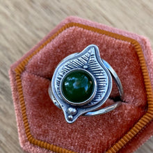 Load image into Gallery viewer, Jade Layered Leaf Ring / Size 8.5