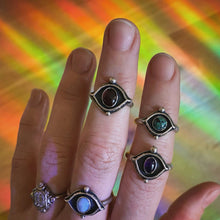 Load image into Gallery viewer, Amethyst Evil Eye Ring / Size 10.25