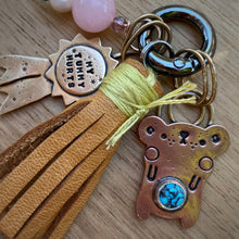 Load image into Gallery viewer, Sandy the Bear Turquoise Copper Charm
