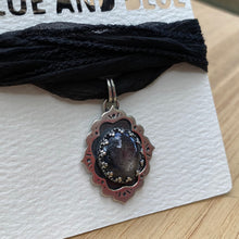 Load image into Gallery viewer, Purple Star Sapphire Frame Silk Choker