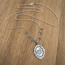 Load image into Gallery viewer, “Women Hold Up Half the Sky” Ornate Frame Necklace / 22”