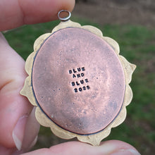 Load image into Gallery viewer, Mother of Pearl Cameo Copper &amp; Brass Wall Hanging {B}