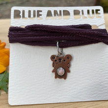 Load image into Gallery viewer, Pink Opal &amp; Copper Teddy Silk Choker {B}
