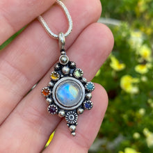 Load image into Gallery viewer, Rainbow Moonstone Rainbow Necklace / 18”